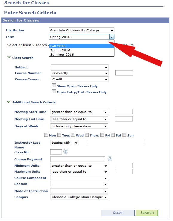Select Term