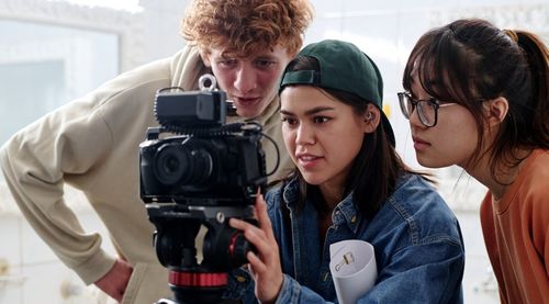 Students learning the art of visual storytelling