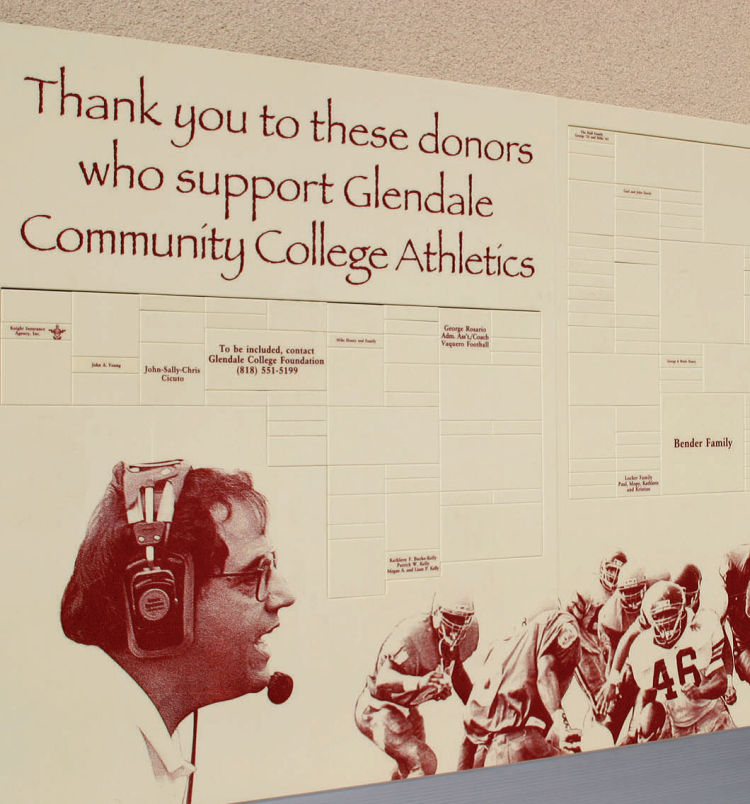 Athletic Endowment Wall 