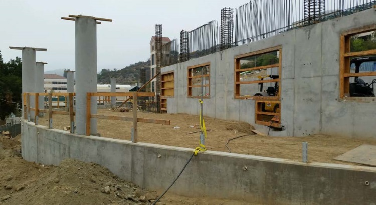 Wall and columns poured, grading completed in South end of building, ready for electrical and slab on grade