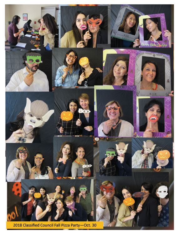 2018 Classified Council Fall Pizza Party photo booth