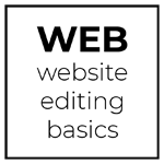 WEB website editing basics