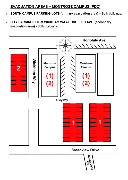 Montrose Campus-EVACUATION-AREA