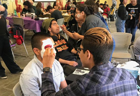 Dia de los muertos, face painting on 2019