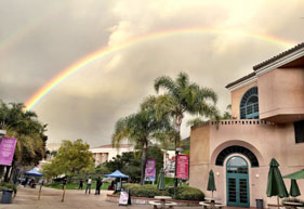 Rainbow on campus