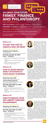 Securing Your Future: Family, Finance and Philanthropy