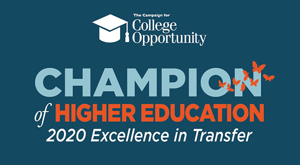 Champion of Higher Education 2020 Excellence in Transfer