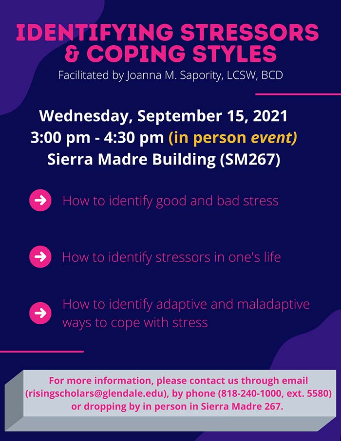 IDENTIFYING STRESSORS & COPING STYLES