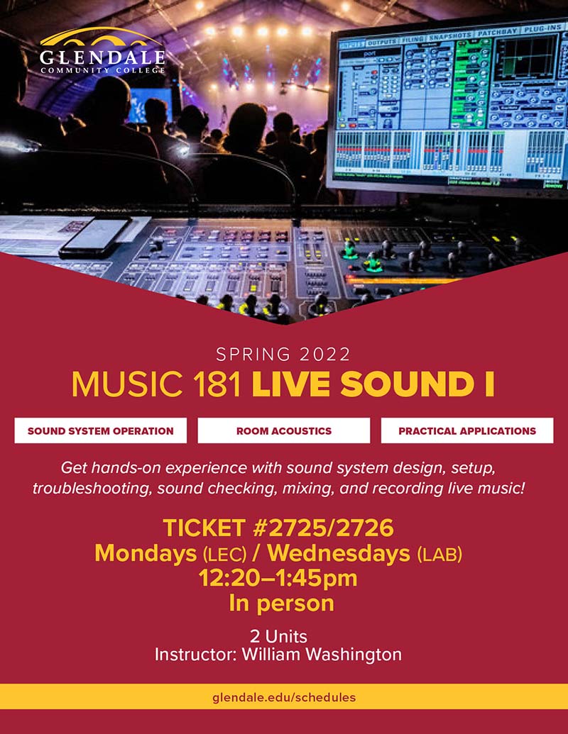 Music 181, Spring 2022 flyer