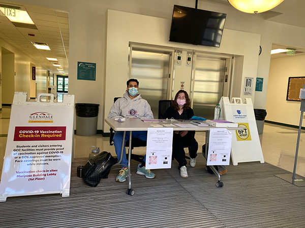 Vaccination Check-In Garfield Campus Mariposa Building