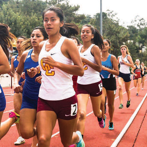 Athletics students running