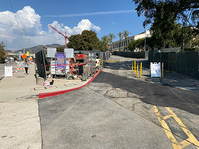 Circle Drive, Lot H, and the student drop-off area on N. Verdugo Road