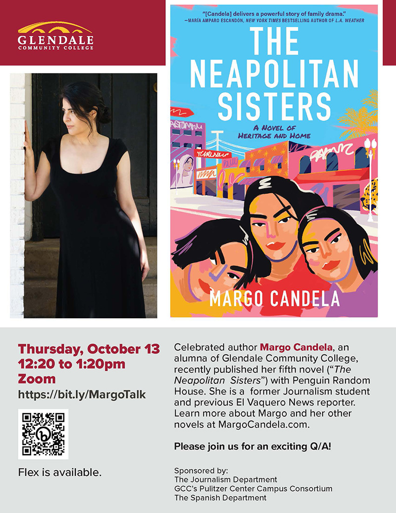 Celebrated Author and GCC Alumna Margo Candela to Speak via Zoom, October 13th