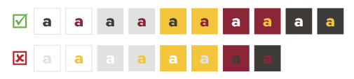 Design for Accessibility text and color grid