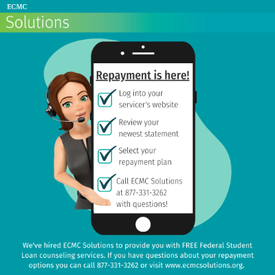 EMC Solutions Student loan repayment graphic