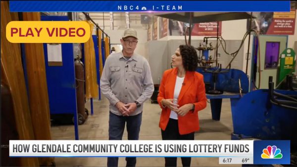 GCC in the news:  NBC Los Angeles report on how GCC uses California Lottery funds to support programs including welding.