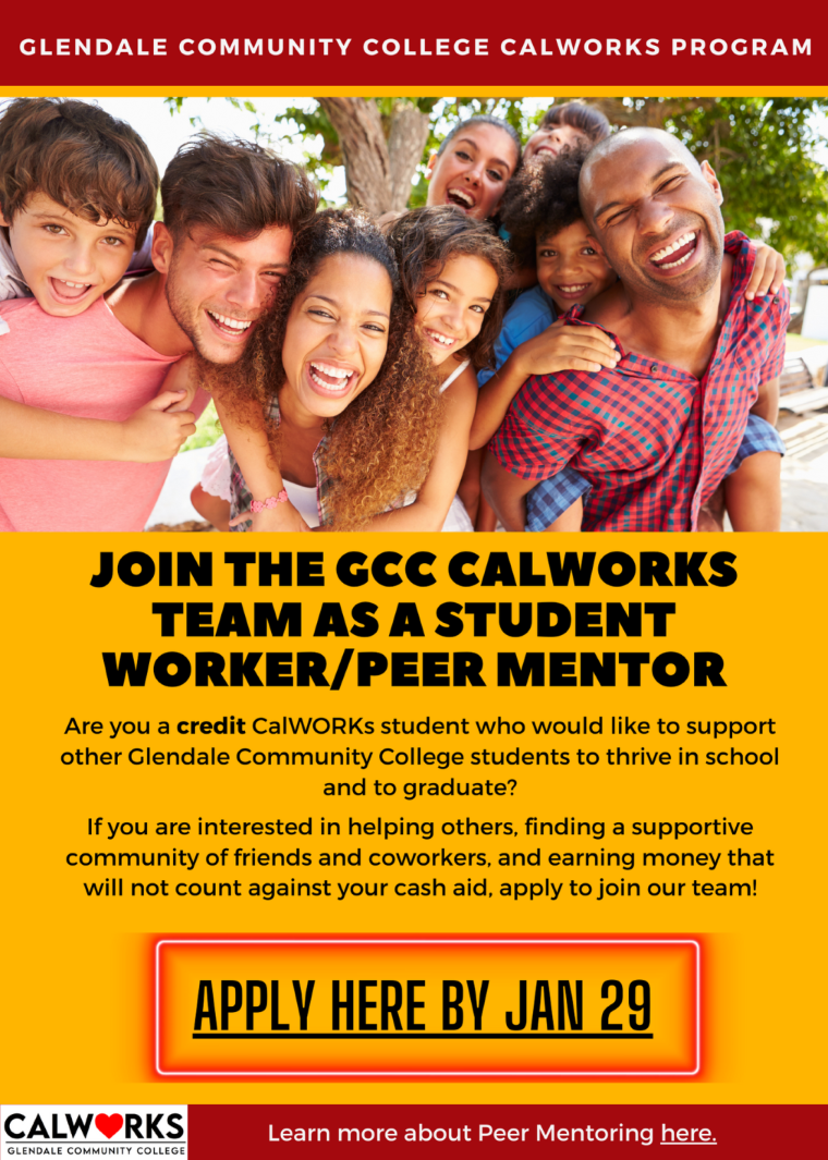 calworks work study flyer winter spring 2024