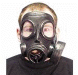 Man with gas mask