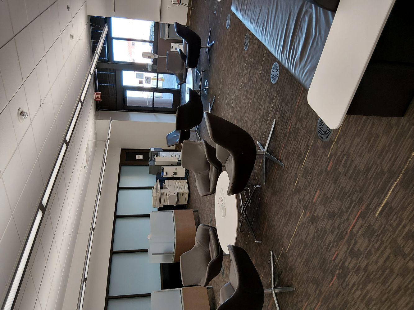 Common seating area and printers